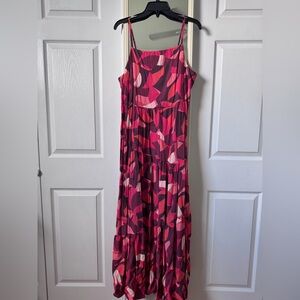 Nine West Red and Burgundy Maxi Dress